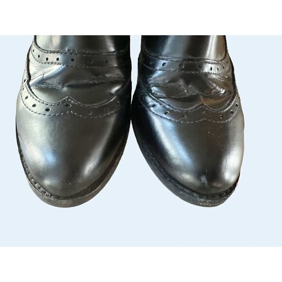 MATISSE Brogue Detail Chelsea Ankle Boot Bootie Black Size 7.5 - Picture 3 of 8